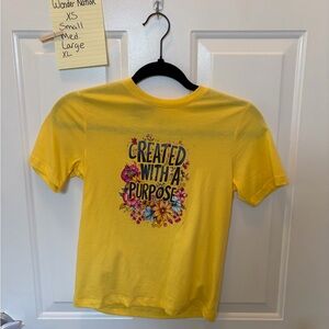 Brand New Kids tee with Christian DTF print 
Wonder Nation Yellow Kids T-Shirt